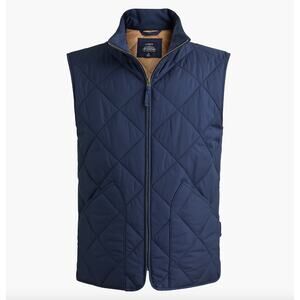 J.Crew Walker Vest Quilted Puffer Classic Navy Preppy Pockets Mens Large NWT